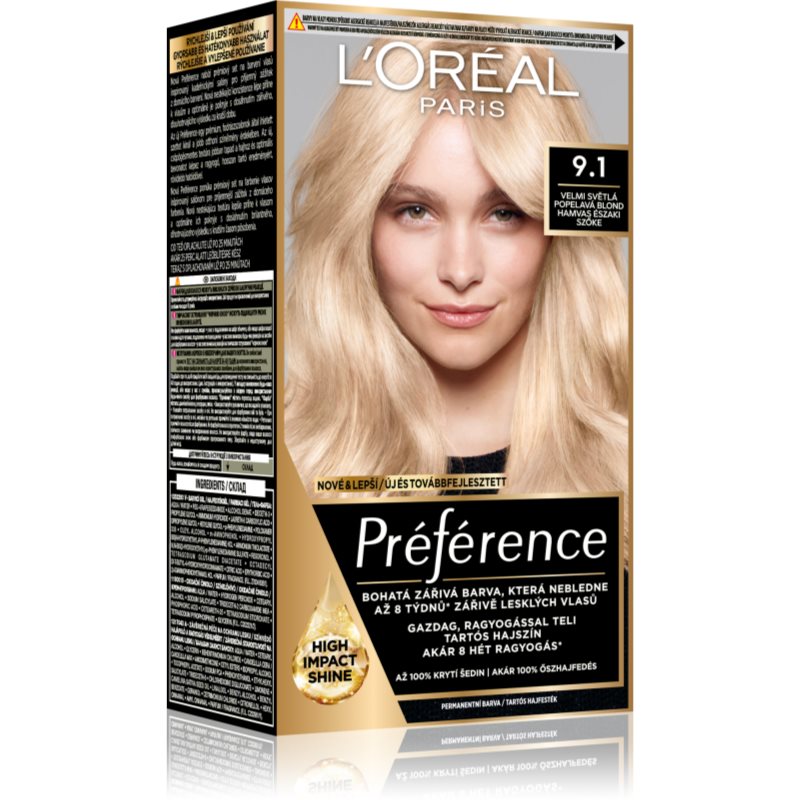 L’Oréal Paris Préférence culoare par culoare 9.1 Viking Light Ash Blonde