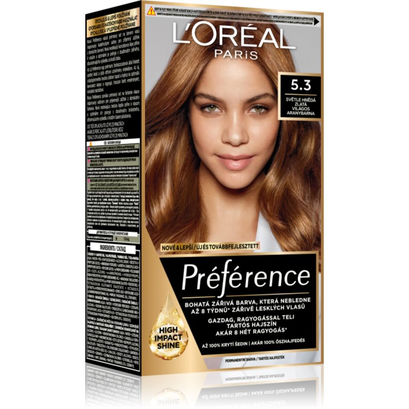 L’Oréal Paris Préférence culoare par culoare 5.3 Ligth Golden Brown 1 buc