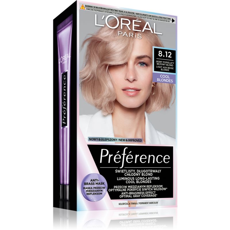L’Oréal Paris Préférence culoare par culoare 8.12 Alaska 1 buc L’Oréal Paris Préférence culoare par culoare 8.12 Alaska 1 buc