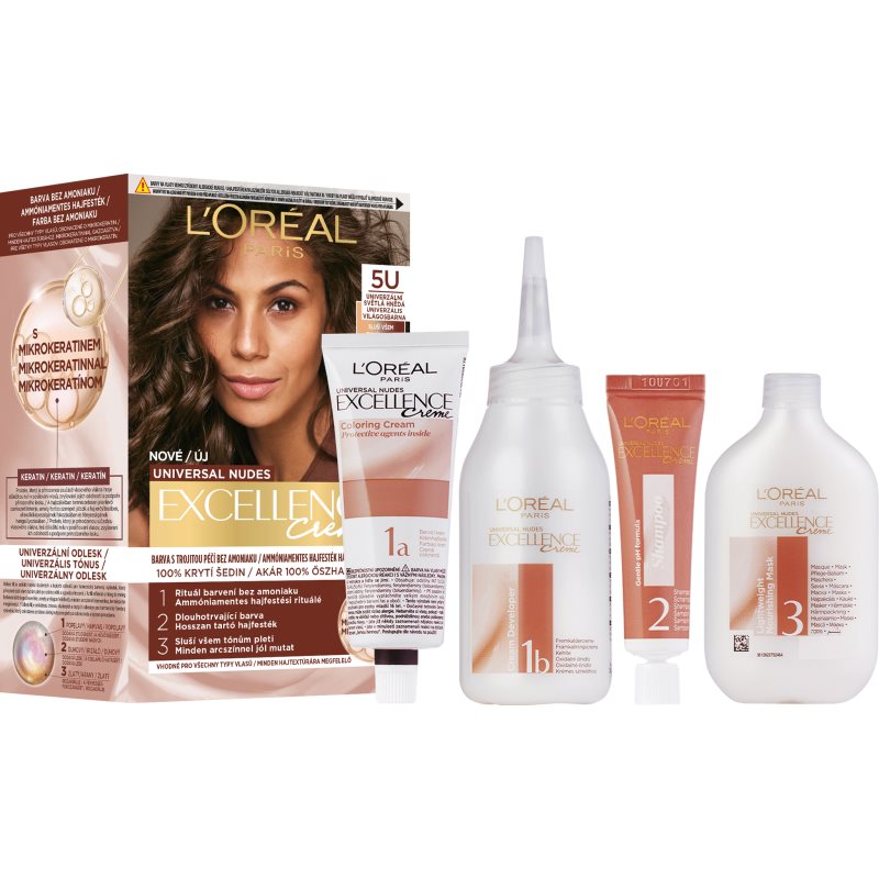L’Oréal Paris Excellence Universal Nudes Culoare permanenta pentru par culoare 5U 1 buc