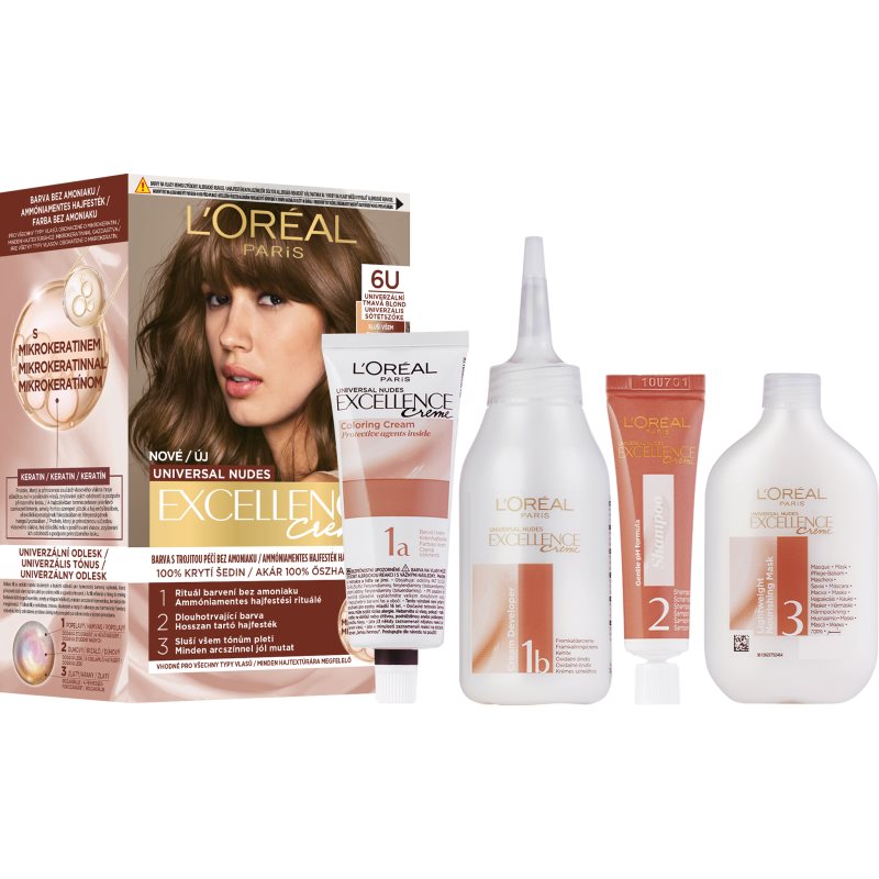 L’Oréal Paris Excellence Universal Nudes Culoare permanenta pentru par culoare 6U 1 buc
