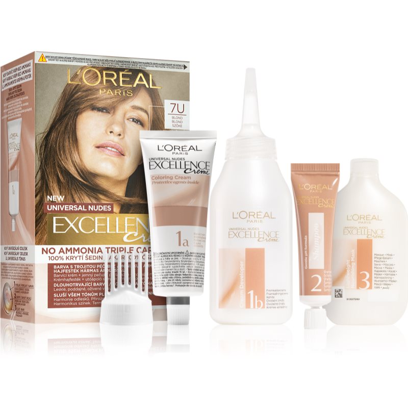 L’Oréal Paris Excellence Universal Nudes Culoare permanenta pentru par culoare 7U 1 buc