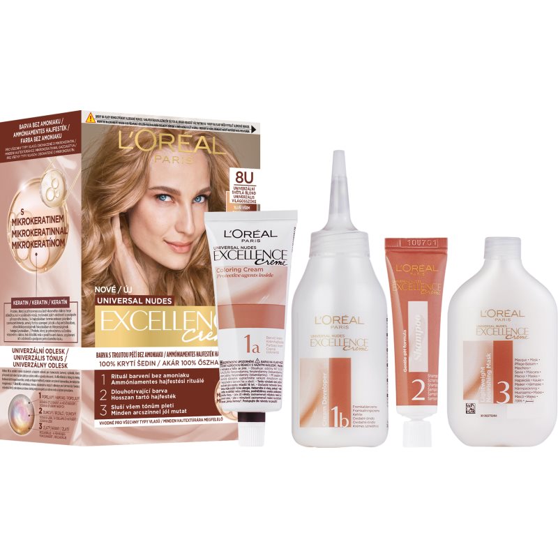L’Oréal Paris Excellence Universal Nudes Culoare permanenta pentru par culoare 8U 1 buc