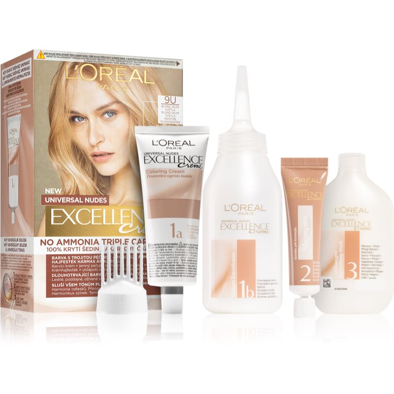 L’Oréal Paris Excellence Universal Nudes Culoare permanenta pentru par culoare 9U 1 buc