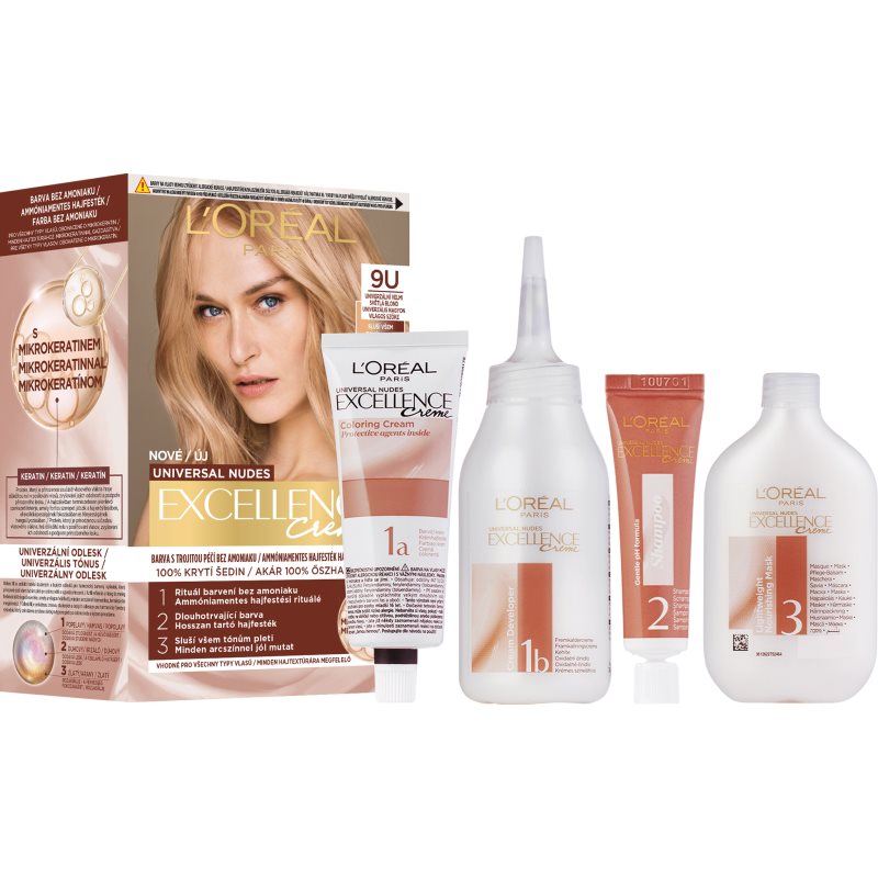 L’Oréal Paris Excellence Universal Nudes Culoare permanenta pentru par culoare 9U 1 buc