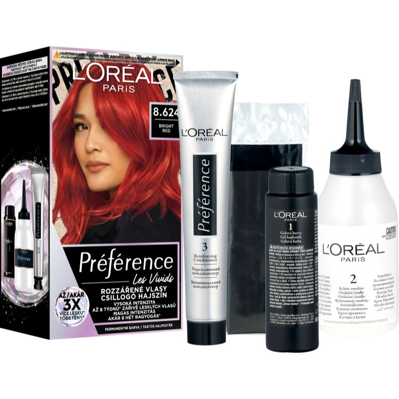 L’Oréal Paris Préférence Vivids culoare par culoare 8.624 bright red 1 buc