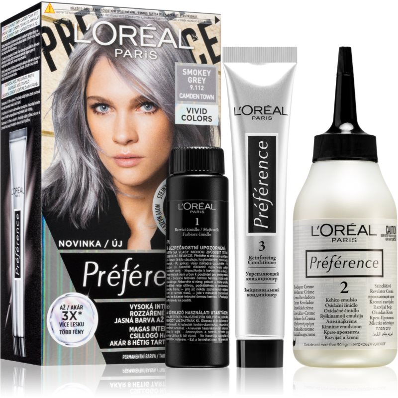 L’Oréal Paris Préférence Vivids culoare par culoare 9.112 smokey grey 1 buc