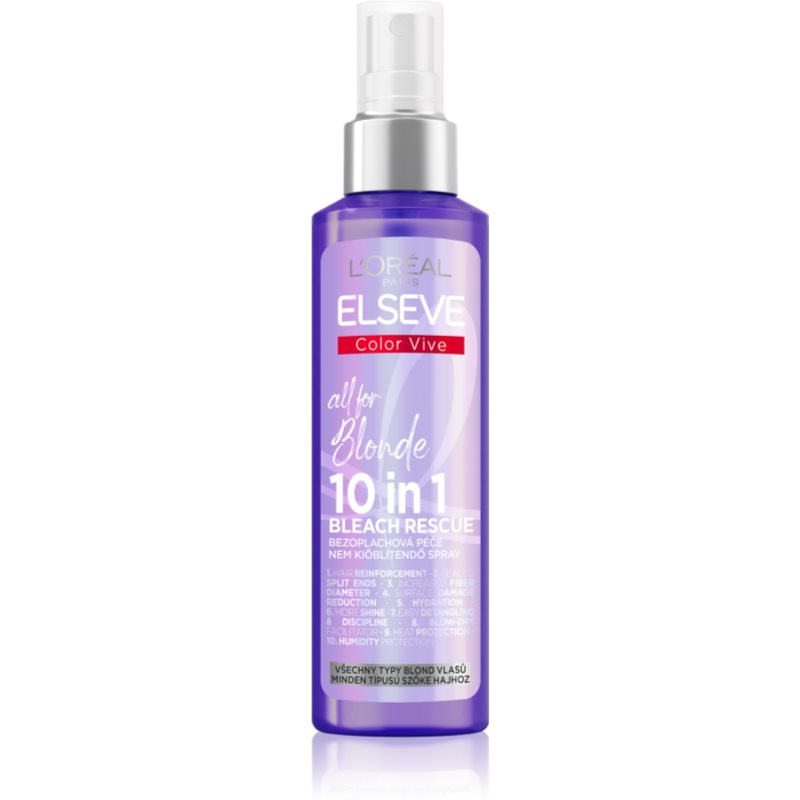 L’Oréal Paris Elseve Color-Vive Purple spray care nu necesita clatire pentru toate nuantele de blond 150 ml