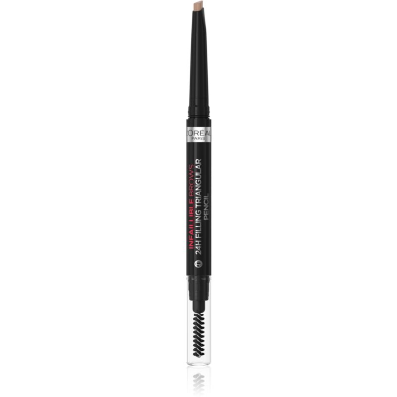L’Oréal Paris Infaillible 24h Filling Triangular Pencil creion sprâncene precise rezistent la apa culoare 06 Dark Blonde 1 ml