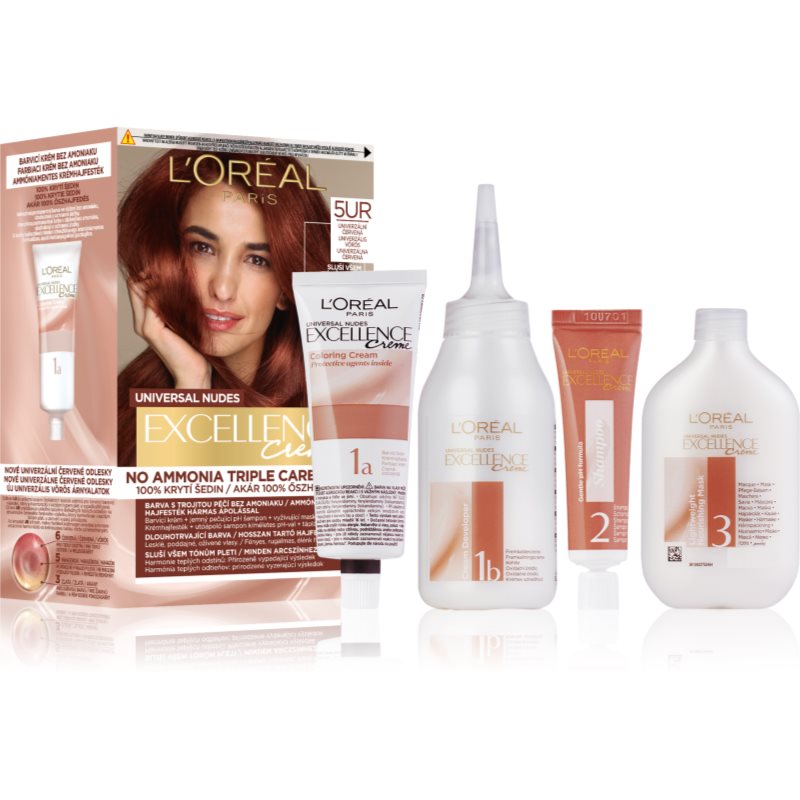 L’Oréal Paris Excellence Universal Nudes Culoare permanenta pentru par culoare 5UR Universal Red 1 buc