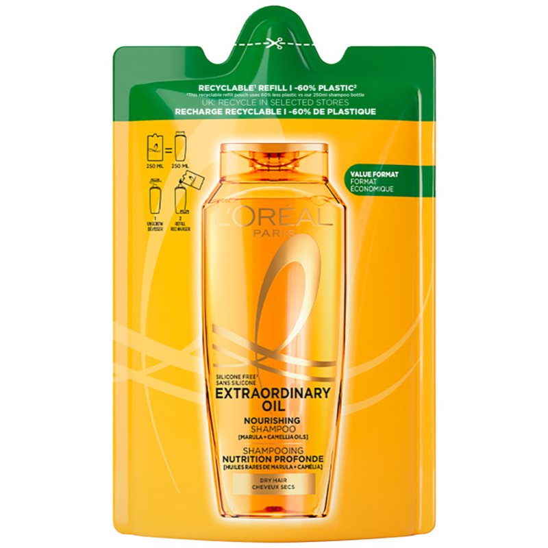 L’Oréal Paris Elseve Extraordinary Oil sampon hranitor pentru par uscat Refill 250 ml