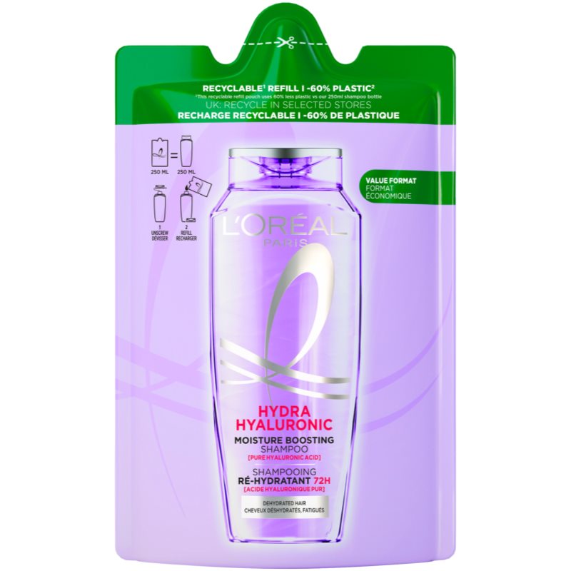 L’Oréal Paris Elseve Hyaluron Plump sampon hidratant cu acid hialuronic Refill 250 ml