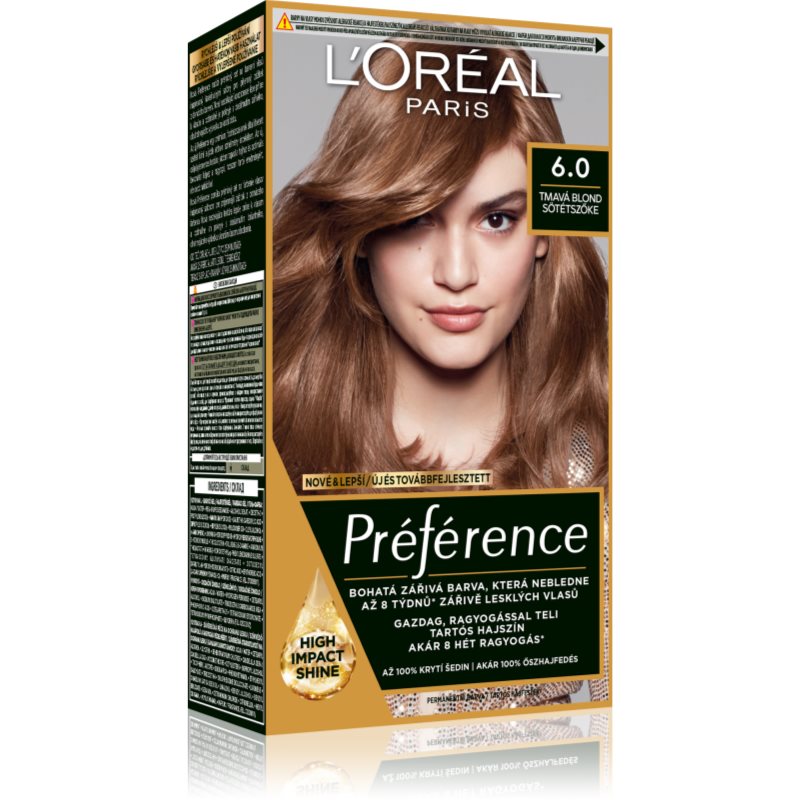 L’Oréal Paris Préférence culoare par culoare 6.0 Tmavá Blond 1 buc