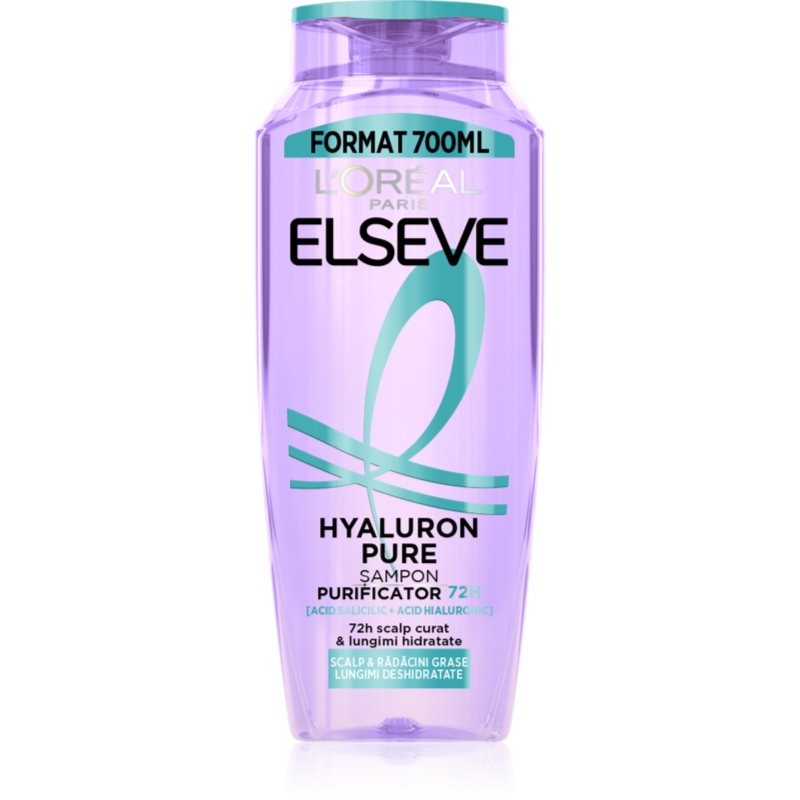 L’Oréal Paris Elseve Hyaluron Pure sampon hidratant pentru scalp gras și vârfuri uscate 700 ml