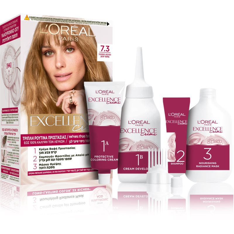 L’Oréal Paris Excellence Creme culoare par culoare 7.3 Blond Auriu 1 buc