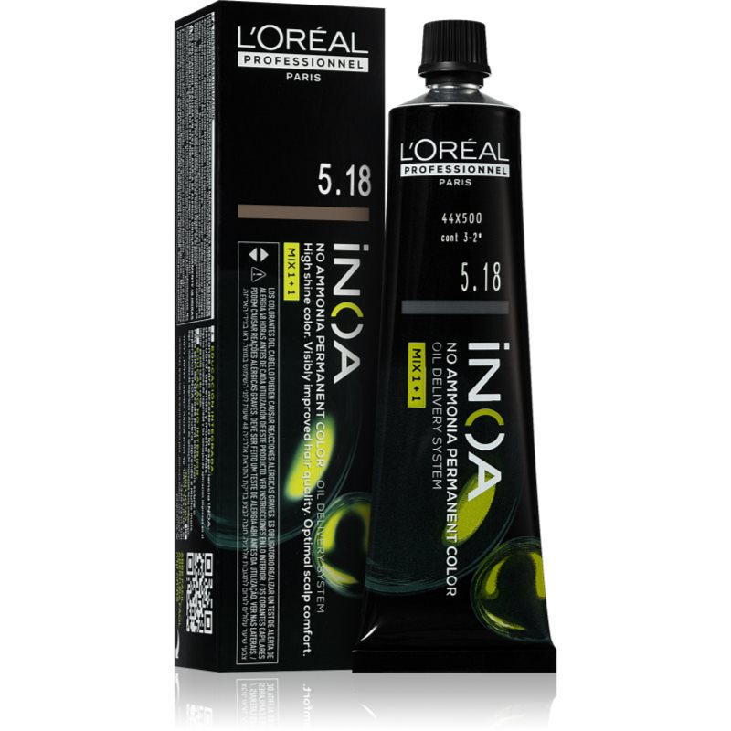 L’Oréal Professionnel Inoa Culoare permanenta pentru par fără amoniac culoare 5.18 60 ml