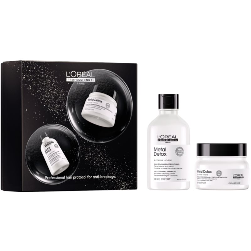 L’Oréal Professionnel Serie Expert Metal Detox set cadou pentru par vopsit si deteriorat