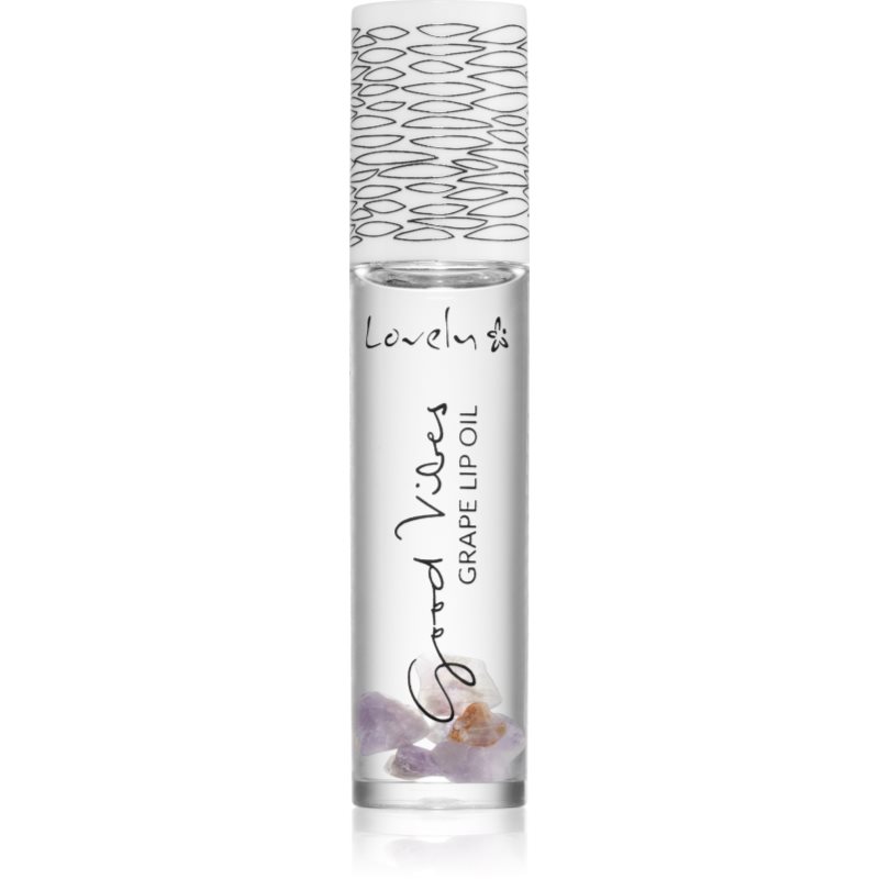 Lovely Good Vibes roll-on cu cristale de buze Grape Oil 6 ml