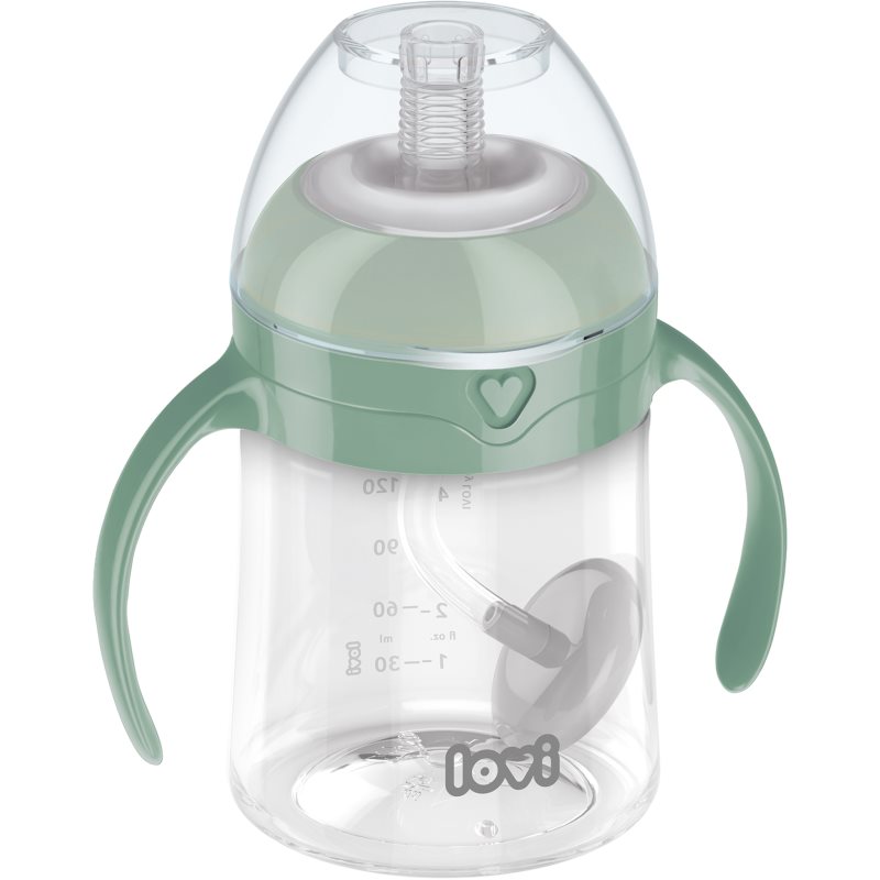 LOVI First Cup ceasca cu pai Green 6m+ 150 ml