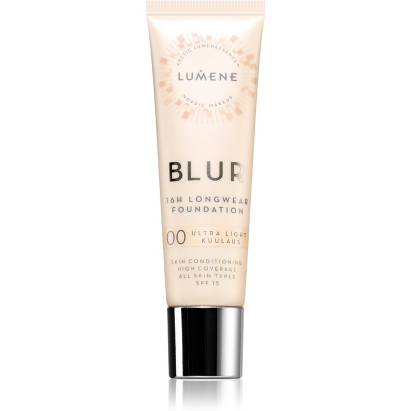 Lumene Blur 16h Longwear machiaj persistent SPF 15 culoare 00 Ultra Light 30 ml