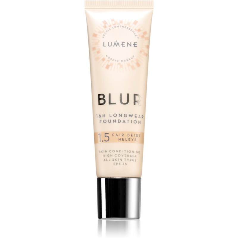 Lumene Blur 16h Longwear machiaj persistent SPF 15 culoare 1,5 Fair Beige 30 ml