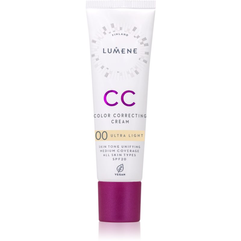 Lumene Color Correcting Crema CC pentru un ten uniform SPF 20 culoare Ultra Light 30 ml