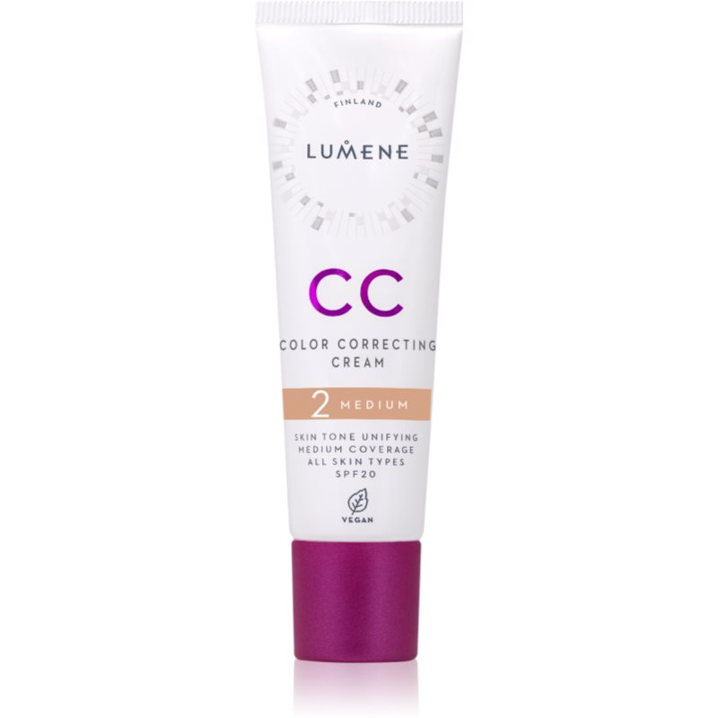 Lumene CC Crema CC pentru un ten uniform SPF 20 culoare 2 Medium 30 ml