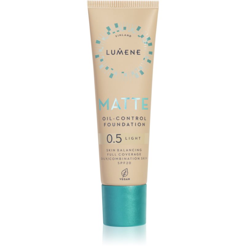 Lumene Matte Oil-Control machiaj cu efect matifiant SPF 20 culoare 0,5 Fair Nude / Light 30 ml