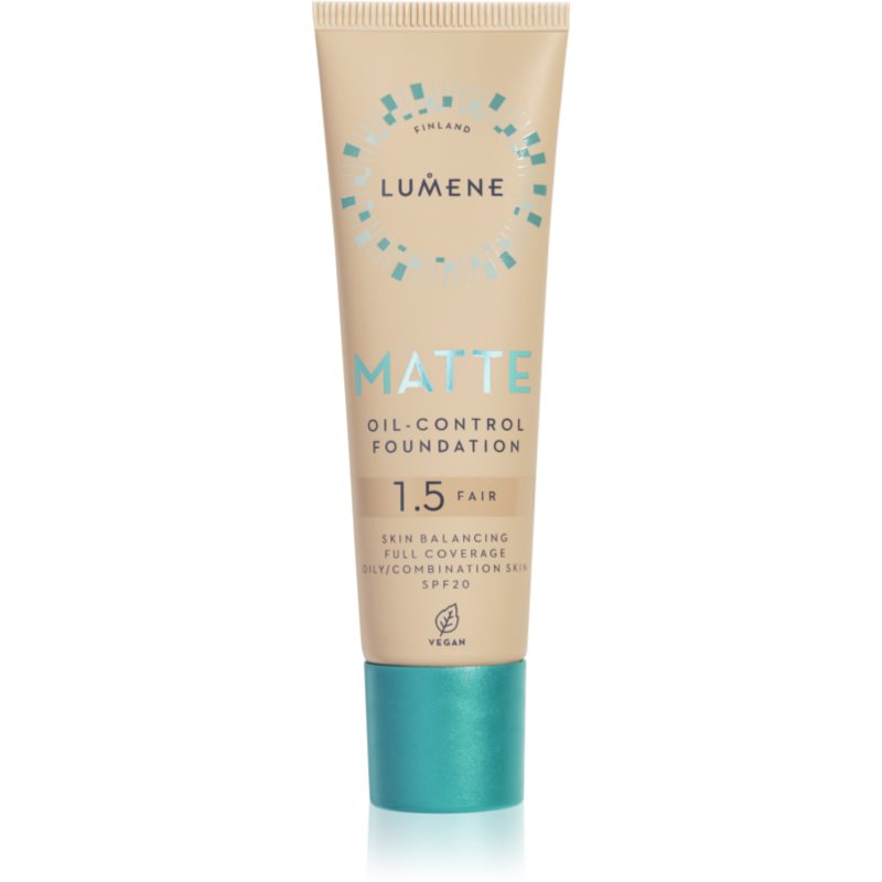 Lumene Matte Oil-Control machiaj cu efect matifiant SPF 20 culoare 1,5 Fair Beige / Fair 30 ml