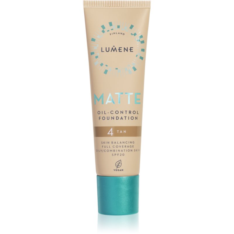 Lumene Matte Oil-Control machiaj cu efect matifiant SPF 20 culoare 4 Warm Honey / Tan 30 ml