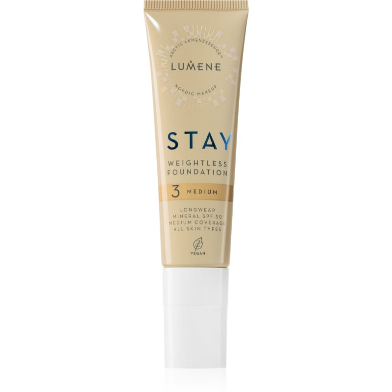 Lumene Stay Weightless machiaj lichid cu un finisaj mat SPF 30 culoare 3 Medium 30 ml