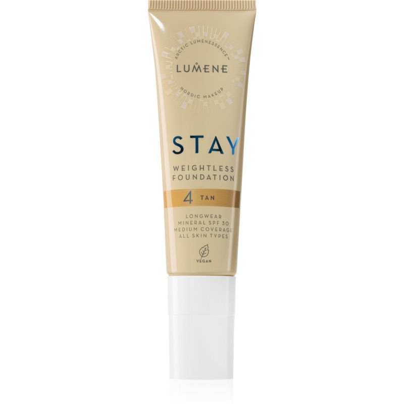 Lumene Stay Weightless machiaj lichid cu un finisaj mat SPF 30 culoare 4 Tan 30 ml