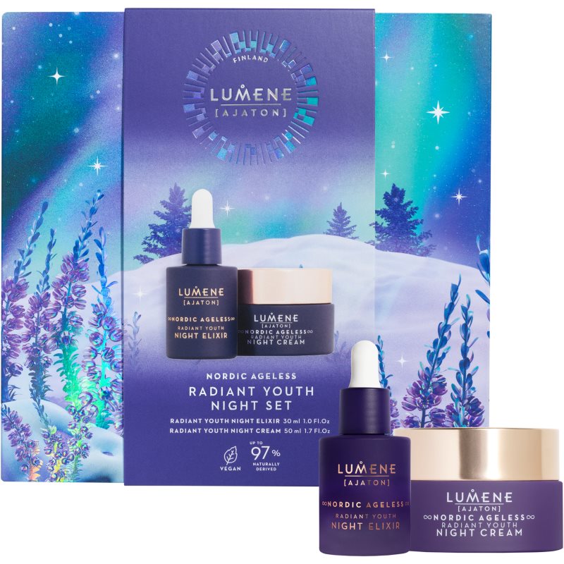 Lumene Nordic Ageless [AJATON] Radiant Youth set cadou pentru noapte