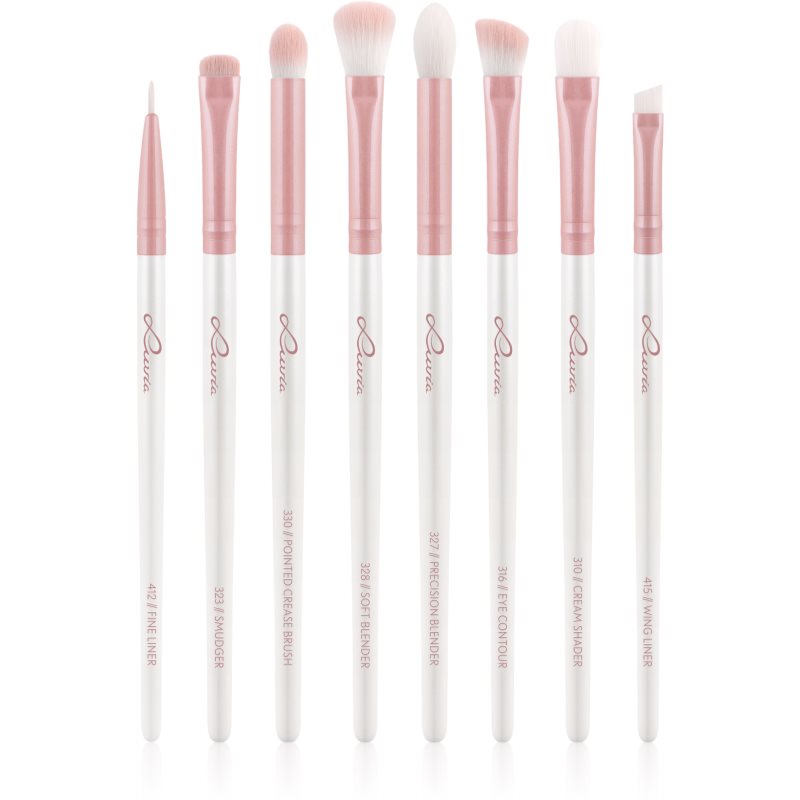 Luvia Cosmetics Prime Vegan All Eye Want set perii machiaj pentru ochi Candy (Pearl White / Rose) 8 buc