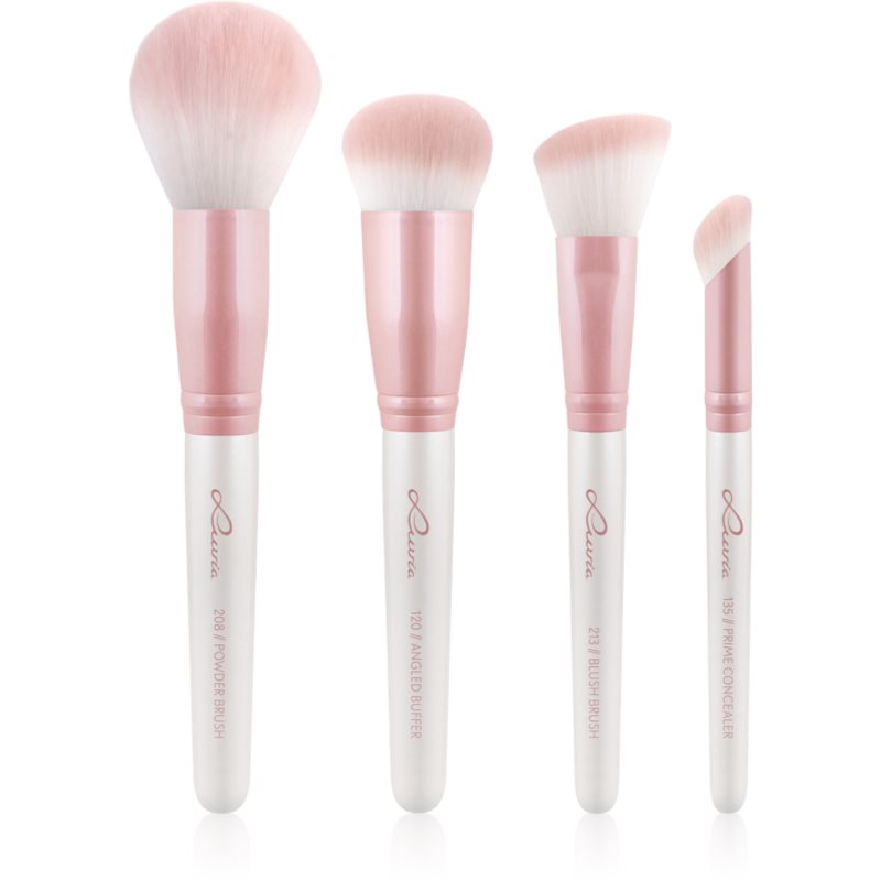 Luvia Cosmetics Flawless Face Set set de pensule cu husă Candy