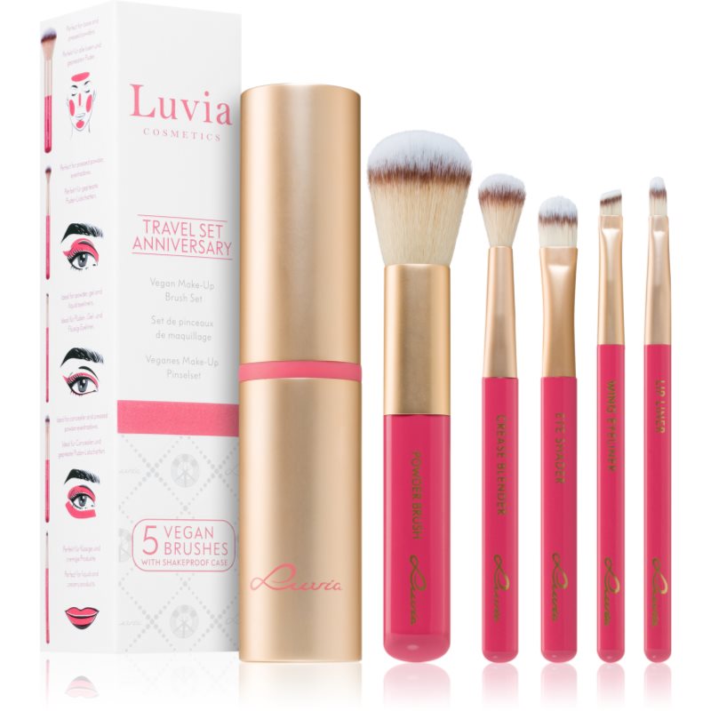 Luvia Cosmetics Prime Vegan Anniversary set de pensule cu husă calatorii