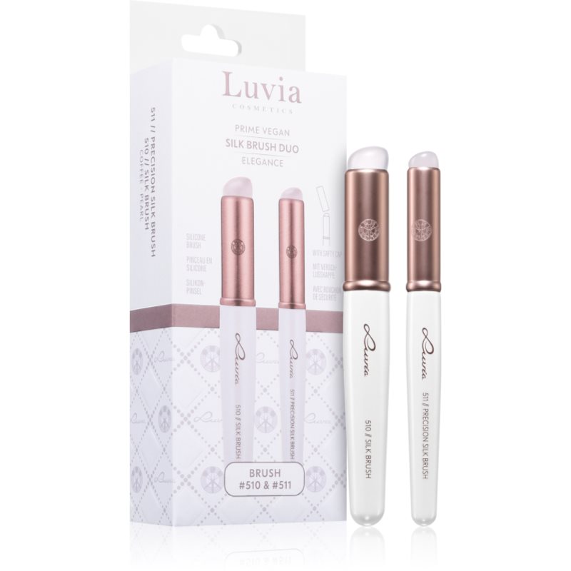 Luvia Cosmetics Silk Brush Duo Elegance set perii machiaj fard de ochi