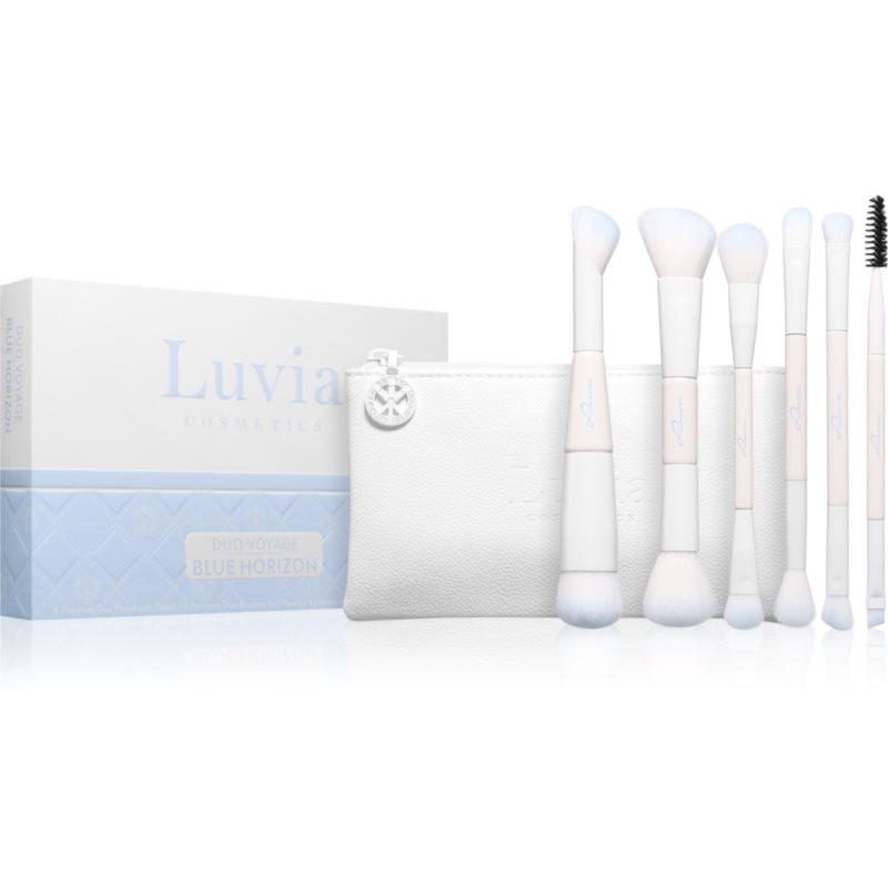 Luvia Cosmetics Duo Voyage set de călătorie cu pensule Blue Horizon 7 buc