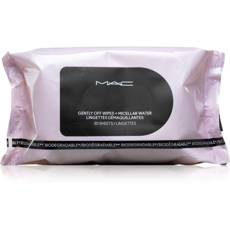 MAC Cosmetics Gently Off Wipes + Micellar Water șervețele demachiante pentru make-up 30 buc