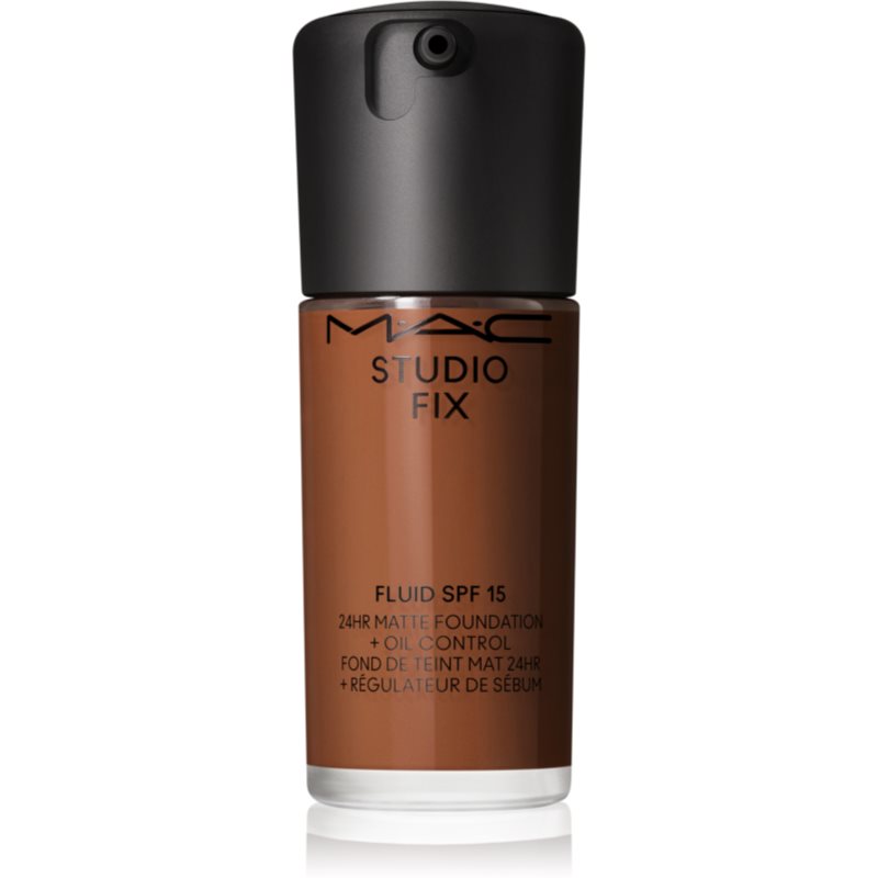 MAC Cosmetics Studio Fix Fluid SPF 15 24HR Matte Foundation + Oil Control machiaj cu efect matifiant SPF 15 culoare NW48 30 ml