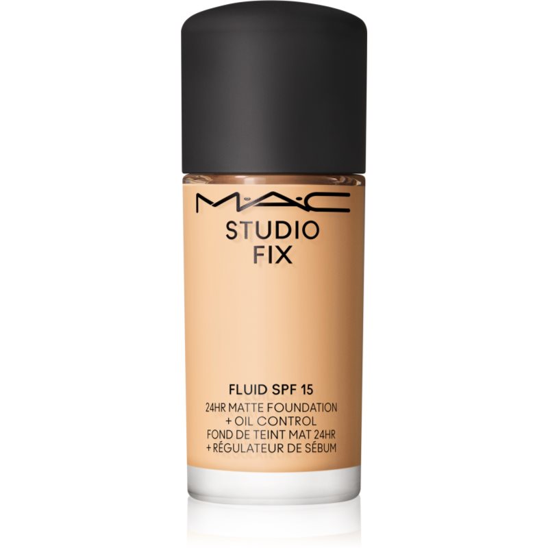 MAC Cosmetics Mini Studio Fix Fluid SPF 15 24HR Matte Foundation + Oil Control machiaj cu efect matifiant SPF 15 culoare NC15 15 ml