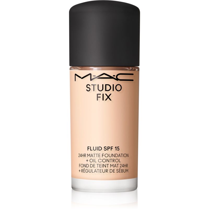 MAC Cosmetics Mini Studio Fix Fluid SPF 15 24HR Matte Foundation + Oil Control machiaj cu efect matifiant SPF 15 culoare NW10 15 ml