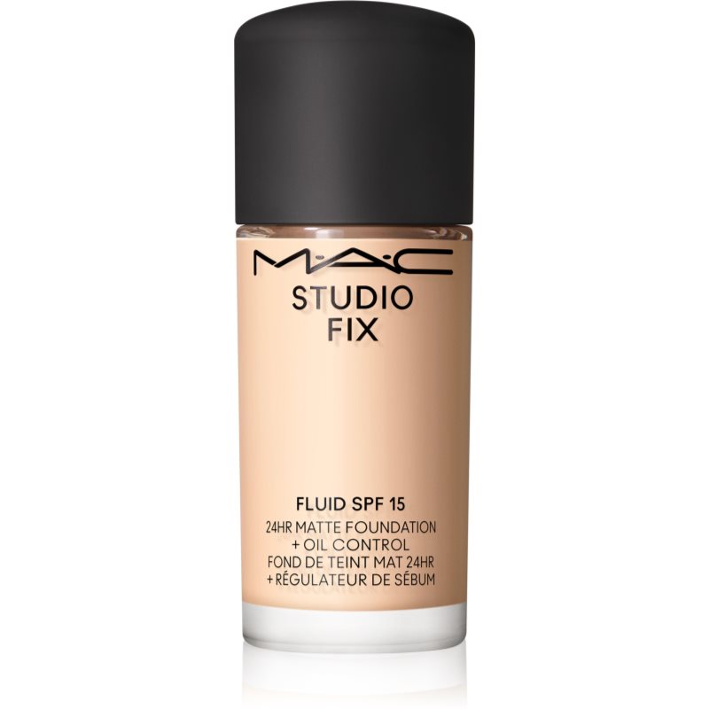 MAC Cosmetics Mini Studio Fix Fluid SPF 15 24HR Matte Foundation + Oil Control machiaj cu efect matifiant SPF 15 culoare NC16 15 ml