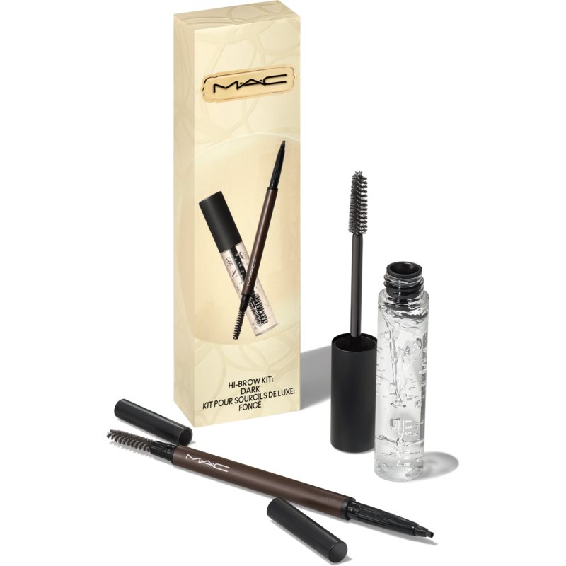 MAC Cosmetics Bubbles & Bows Hi-Brow Kit set cadou pentru sprâncene culoare dark 2 buc
