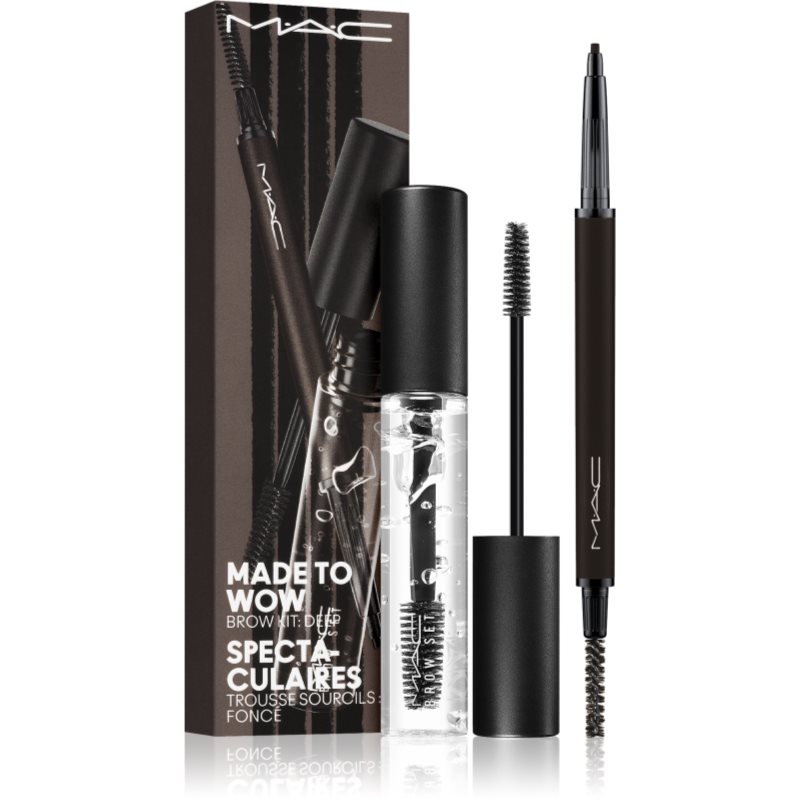 MAC Cosmetics Made To Wow Brow Kit set cadou culoare Deep 2 buc