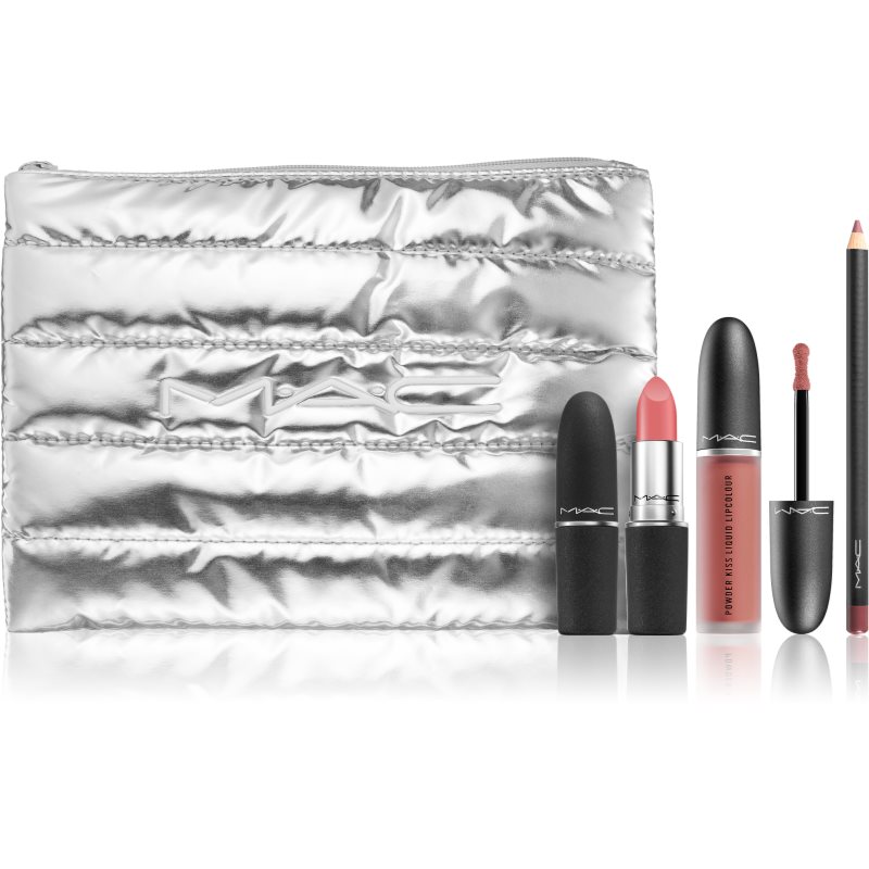 MAC Cosmetics Holiday Powdered Snow Kiss Lip Kit set cadou Pink culoare