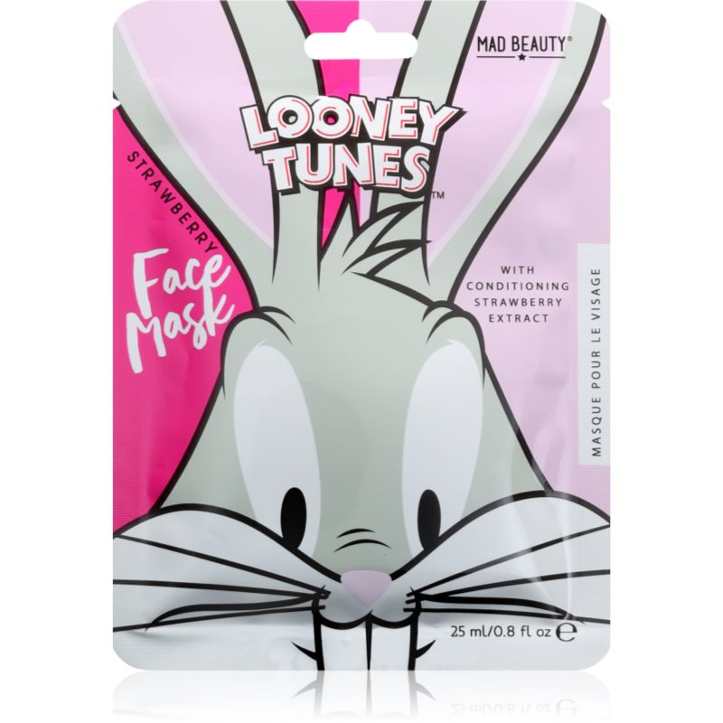 Mad Beauty Looney Tunes Bugs Bunny mască textilă hidratantă cu efect revitalizant 25 ml
