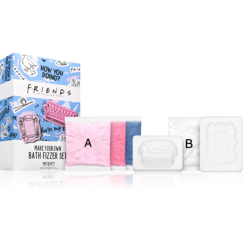 Mad Beauty Friends set pentru fabricarea bombelor de baie efervescente parfum Coconut & Pomegranate & Raspberry