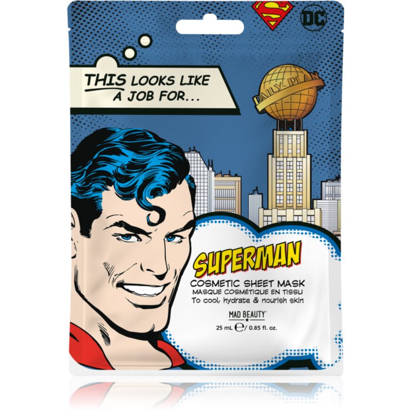 Mad Beauty DC Superman masca pentru celule cu acid hialuronic 25 ml
