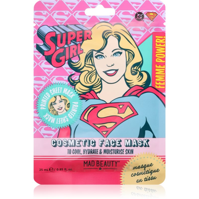Mad Beauty DC Femme Power Supergirl mască textilă hidratantă 25 ml